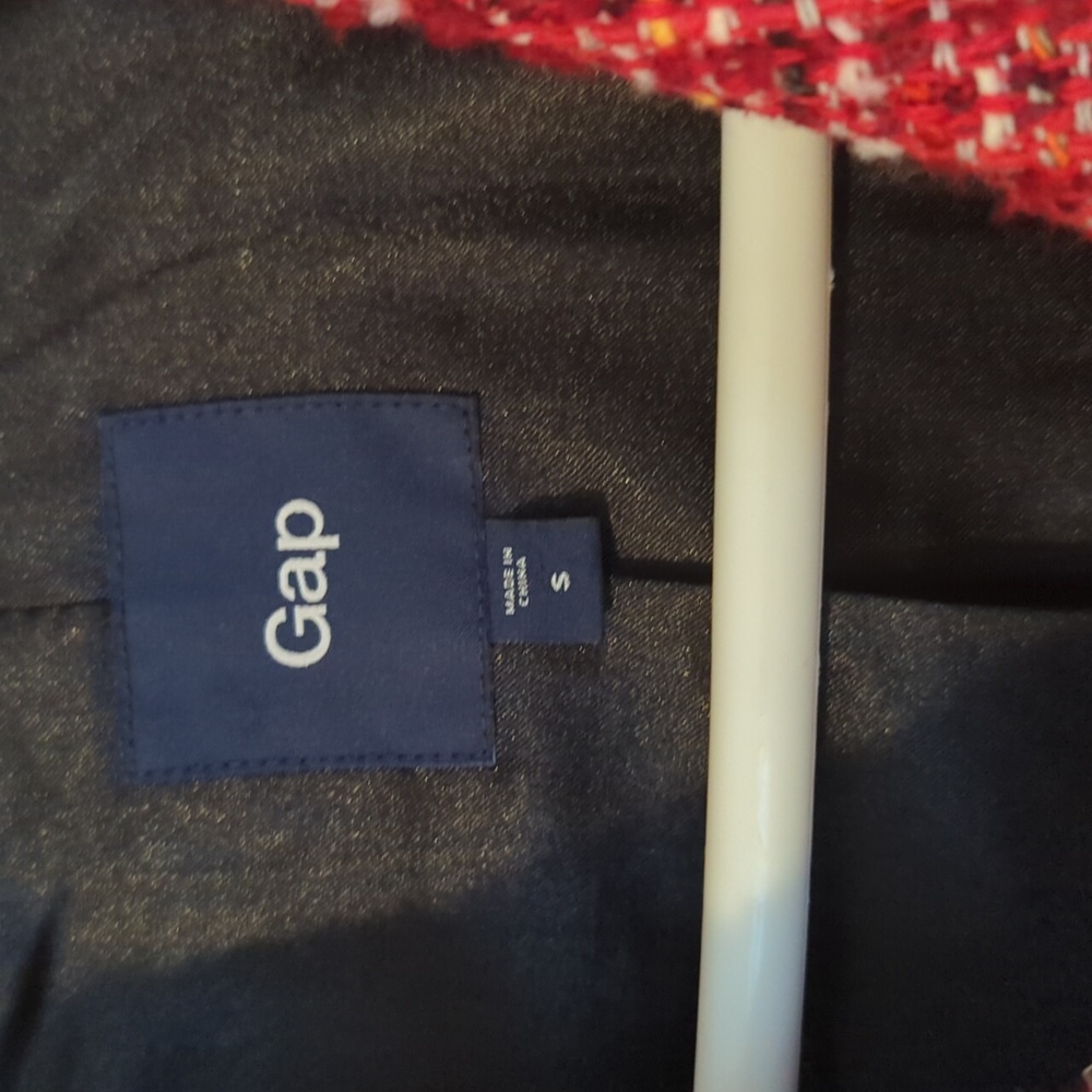 Women's Gap red tweed jacket, size S - Picture 2 of 4
